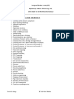 Topics For Presentation As Part of ISE - I For B.Tech IT