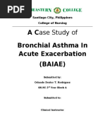 Bronchial Asthma in Acute Exacerbation Case Study | PDF | Lung | Asthma