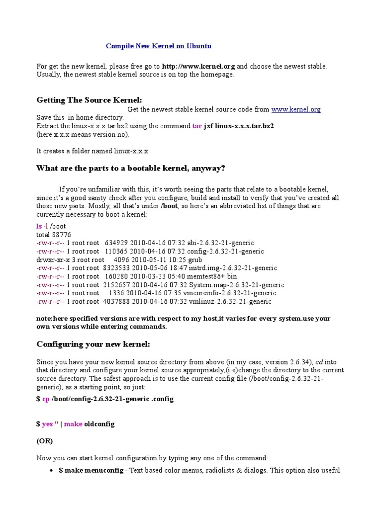 Compile New Kernel on Ubuntu Guide | PDF | Desktop Environment | System ...