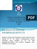 Keamanan Sistem Informasi Di PT CN