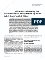 Accumulation of Heavy Metals: Soil and Plant Factors Influencing The by
