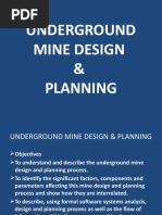 Lecture - 1 - UNDERGROUND MINE DESIGN