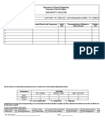 Job Safety Analysis: Department of Chemical Engineering University of The West Indies