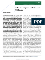 Copper Enrichment in Arc Magmas Controlled by Overriding Plate Thickness - Chiaradia2013