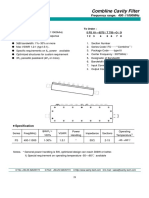 Combline Cavity Filter: Features