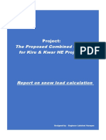 Snow Load Calculation Report Kishtwar HE Projects