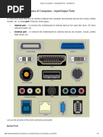 Basics of Computers - Input - Output Ports - Tutorialspoint