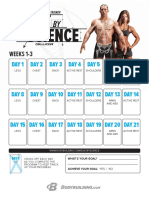 Workout Calendar Goals - PrintOut PDF