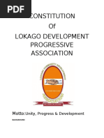 Constitution of Lokago Development Progressive Association: Motto