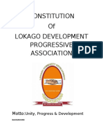 Constitution of Lokago Development Progressive Association: Motto