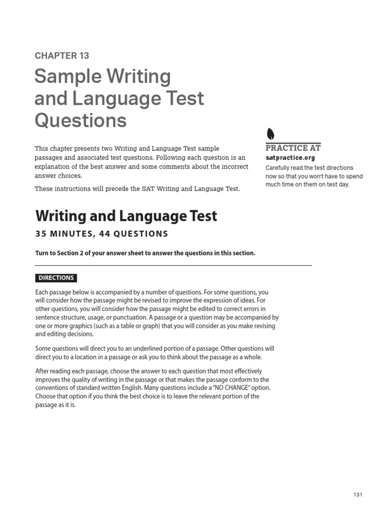 SAT Writing and Language Test Samples | PDF | Grammatical Tense | Verb