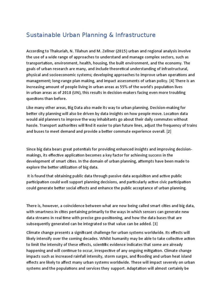 Sustainable Urban Planning & Infrastructure | PDF | Urban Planning ...
