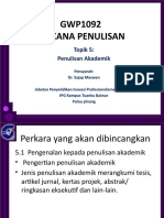 Tajuk 5 Penulisan Akademik