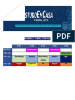 Horário TV 6.º Ano - Estude em Casa