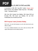 CS8651 - IP - UNIT - IV - 3 - PHP Program Control - Decision Making