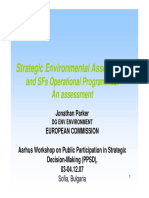 Strategic Environmental Assessment: and Sfs Operational Programmes: An Assessment