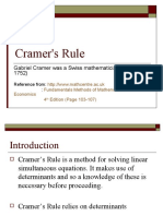 Cramer's Rule