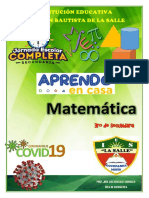 TALLER MATEMATICA APRENDO EN CASA MATEMATICA 1RA SEMANA 1RO, 2DO Y 3RO Grado