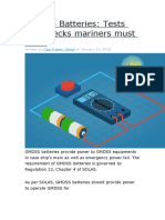 GMDSS Batteries: Tests and Checks Mariners Must Know: Written by On January 31, 2016