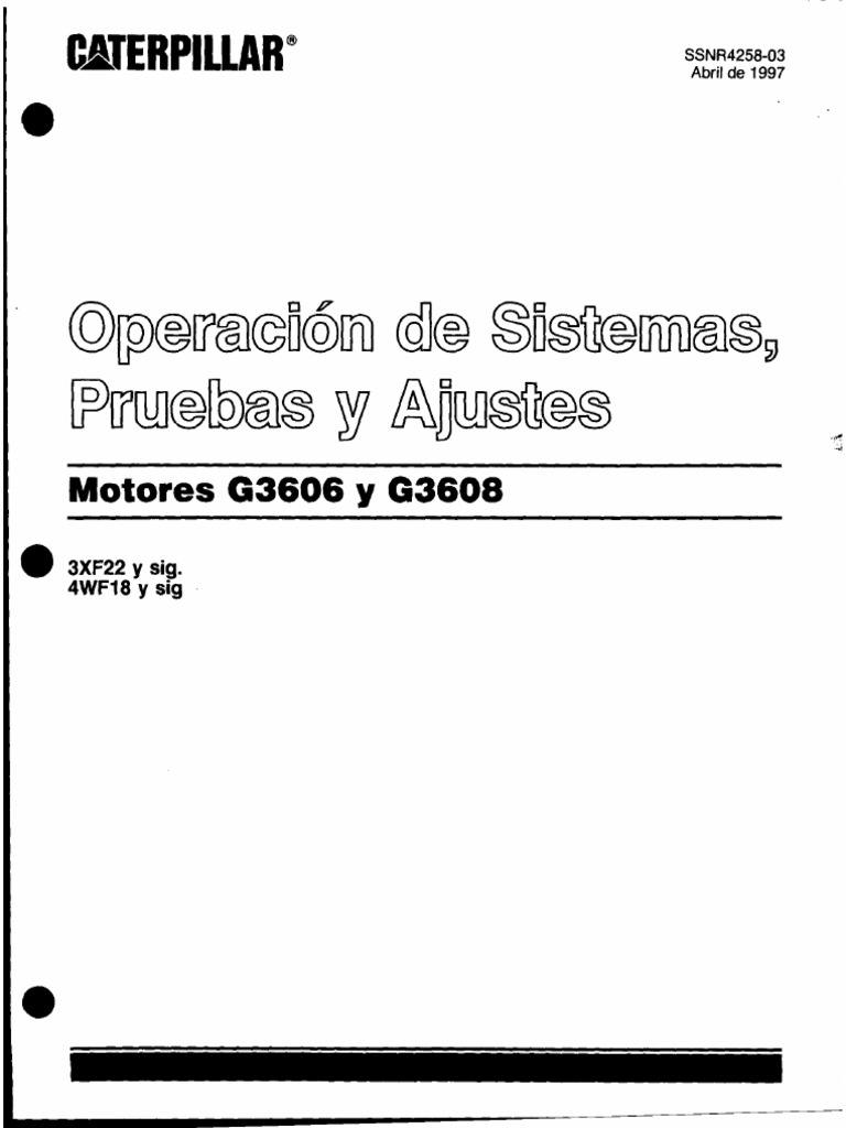 G3606&G3608 Operación de Sistemas PDF | PDF