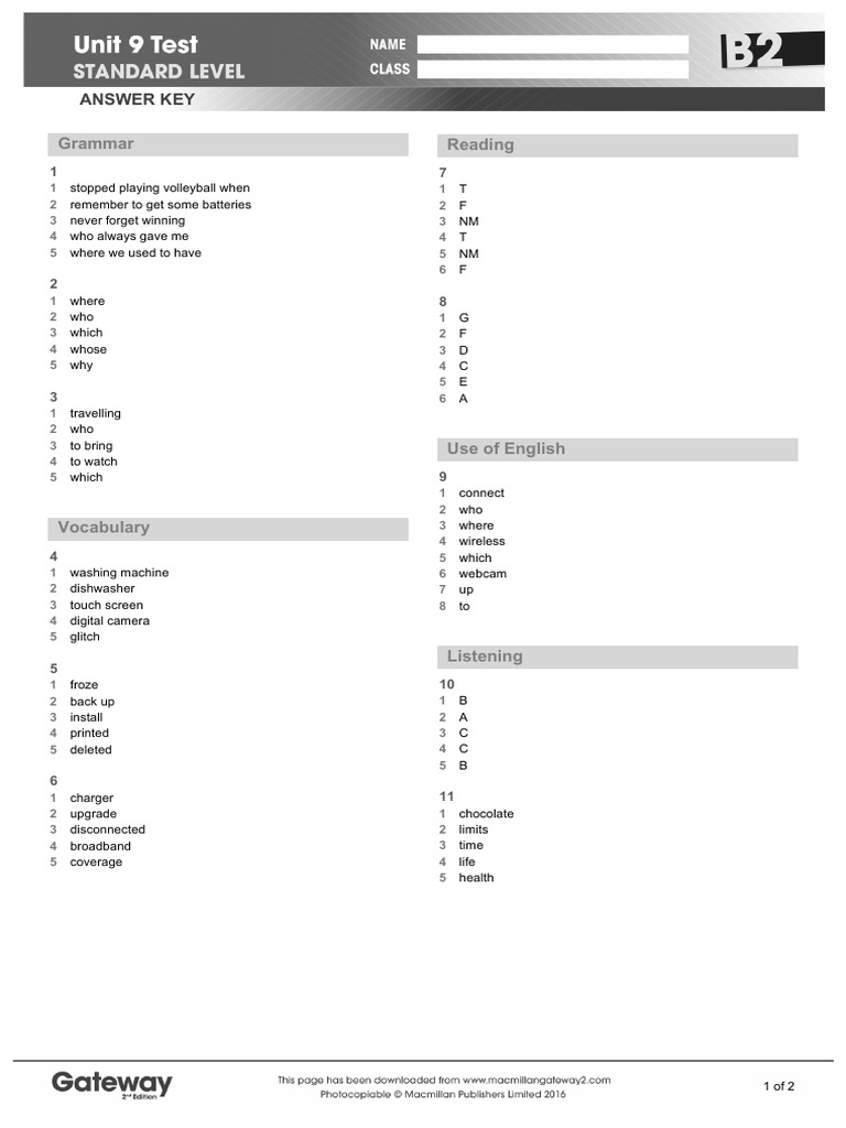 Vocabulary Workshop Level B Unit 9