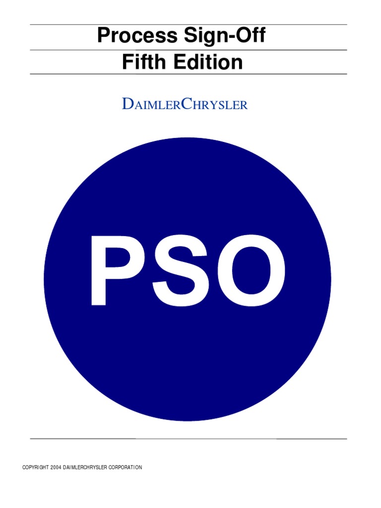 Daimler Process Signoff Document | PDF | Audit | Production And ...