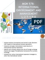 MGN 578: International Environment and Management L:2 T:1 P:0