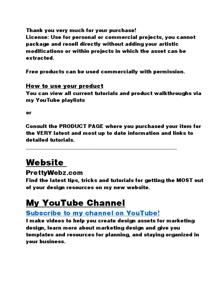 Website: How To Use Your Product | PDF