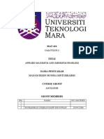 Calculus 1: Bil. Nama No. Matriks 1 2 3 Muhammad Luqman Hasif Bin Sufian 2019423306