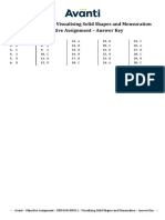 8M010 & 8M011 - Visualising Solid Shapes and Mensuration Objective Assignment - Answer Key