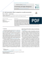 U S Chief Procurement Officers Perspectiv - 2020 - Journal of Purchasing and S