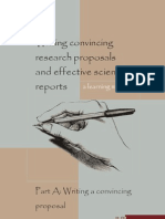 Writing Convincing Research Proposals and Scientific Reports