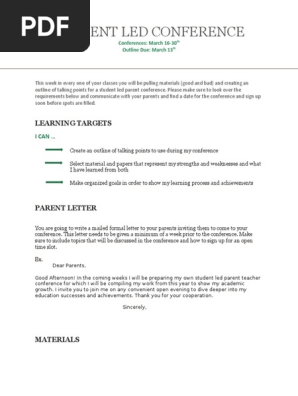 student led conference