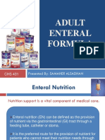 Adult Enteral Formula: Presented By: SAMAHER ALSADHAN