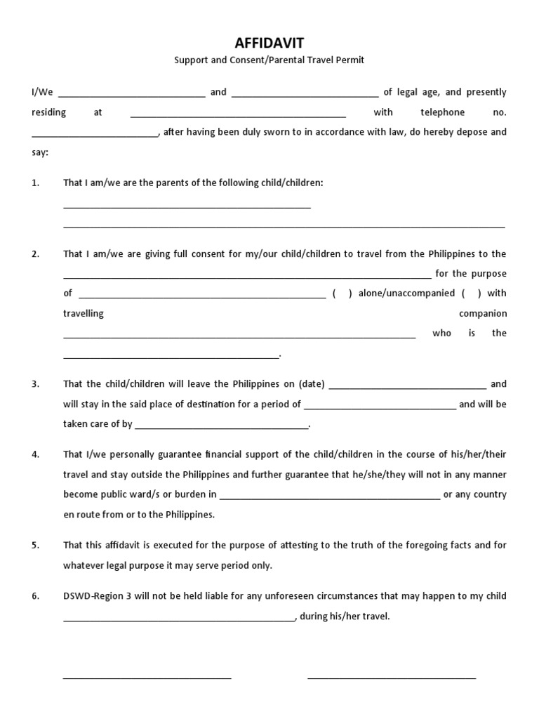 AFFIDAVIT | PDF | Child Custody | Virtue