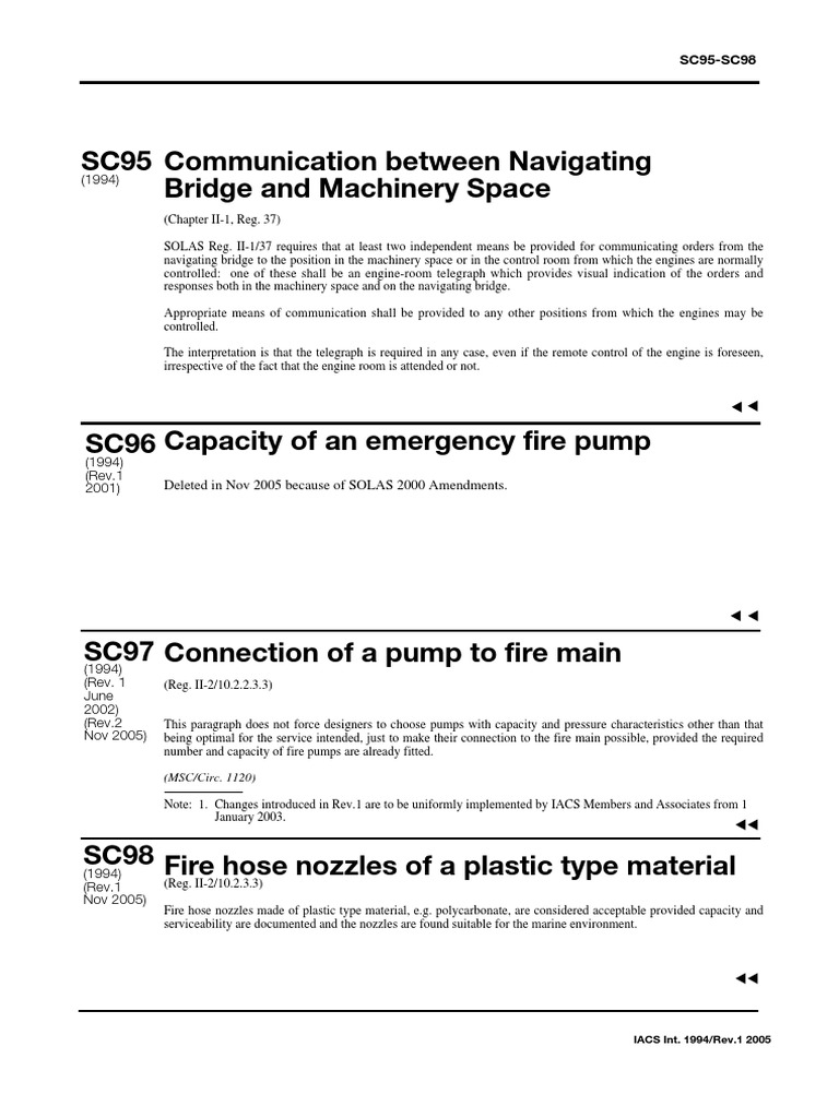 SC95 Communication Between Navigating Bridge and Machinery Space | PDF ...