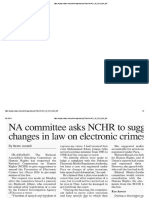 Electronic Crimes Law Issue