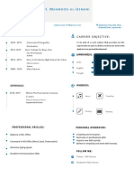 H M Usmani CV New Model PDF