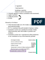 Systematic Review Appraisal Notes