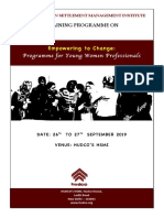 Programme For Young Women Professionals: Empowering To Change
