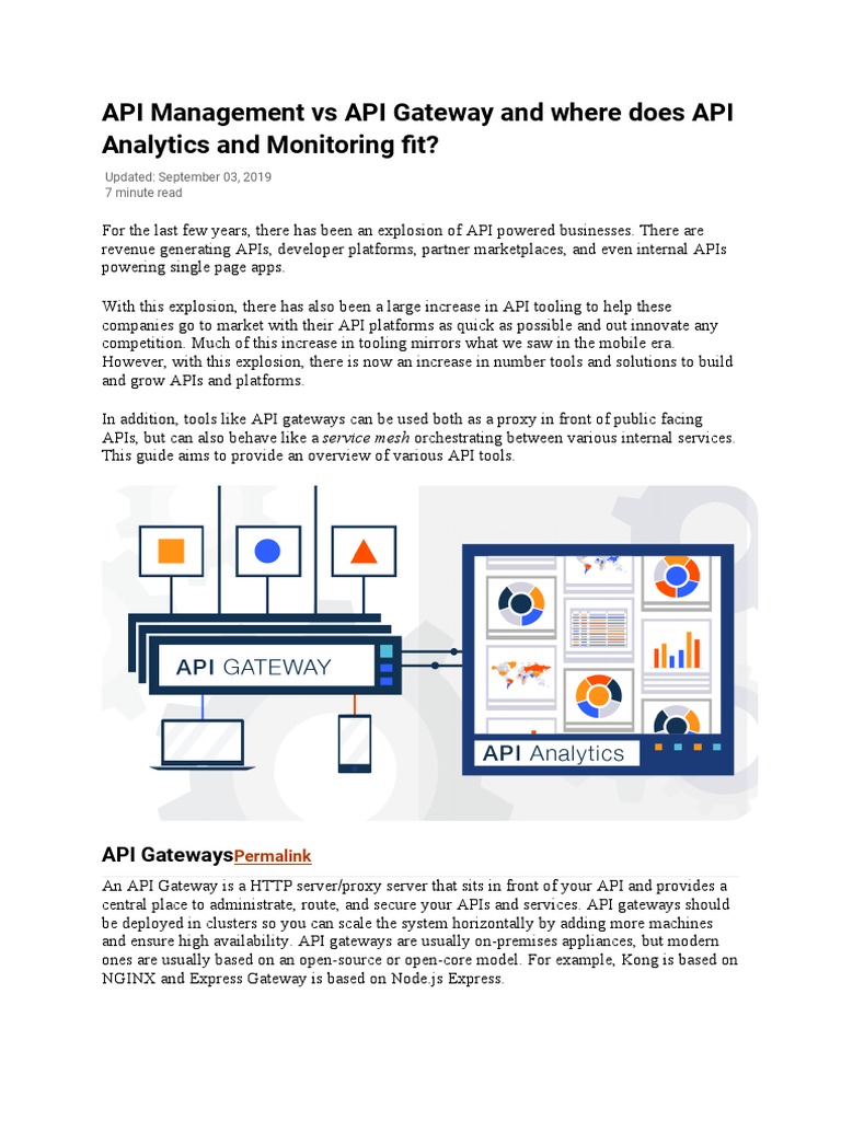 API Management Vs API Gateway | PDF | Application Programming Interface ...