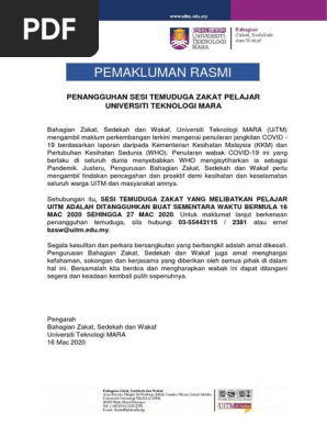 Penangguhan Sesi Temuduga Zakat Pelajar Pdf
