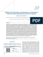 D4 Studies On The Preparation, Characterization, and Solubility of