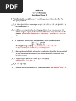 Midterm CS-435 Corazza Solutions Exam B: I. T /F - (14points) Below Are 7 True/false Questions. Mark Either T or F in