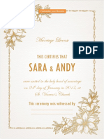 Elegant Marriage License Template Converti