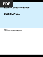 RMS 3 Contractor Mode User Manual: © 2017 United States Army Corps of Engineers