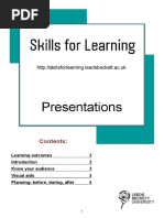 Presentations: Contents