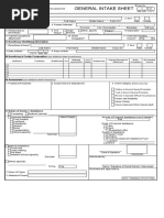 General Intake Sheet DSWD Form | PDF | Psychosocial