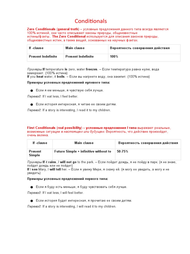 Conditionals 6.04 | PDF