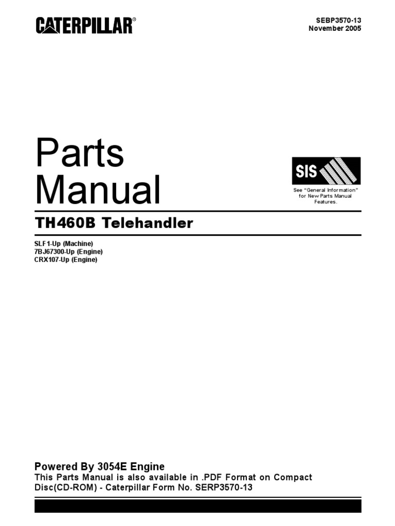 Telehander Manual de Partes T460 | PDF | Informática y tecnología de la ...